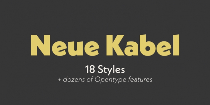 Neue Kabel font preview