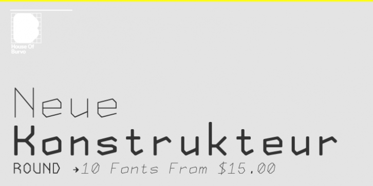 Neue Konstrukteur Round font preview