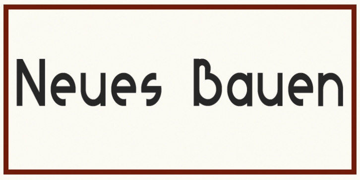 Neues Bauen font preview