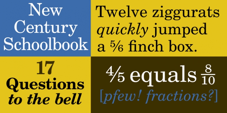 New Century Schoolbook font preview