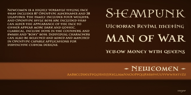 Newcomen font preview