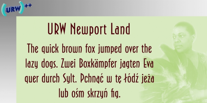 Newport Land font preview
