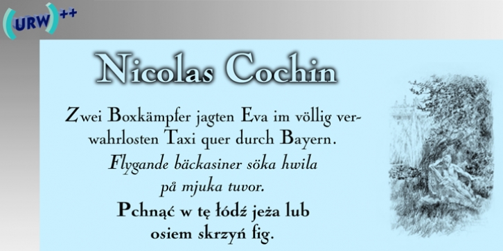 Nicolas Cochin font preview