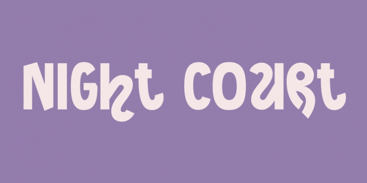 Night Court font preview