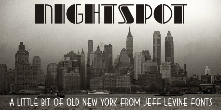 Nightspot JNL font preview