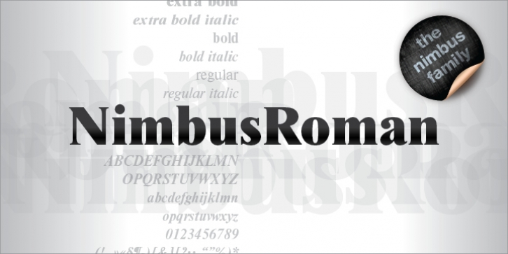 Nimbus Roman font preview