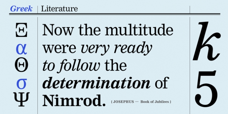 Nimrod font preview