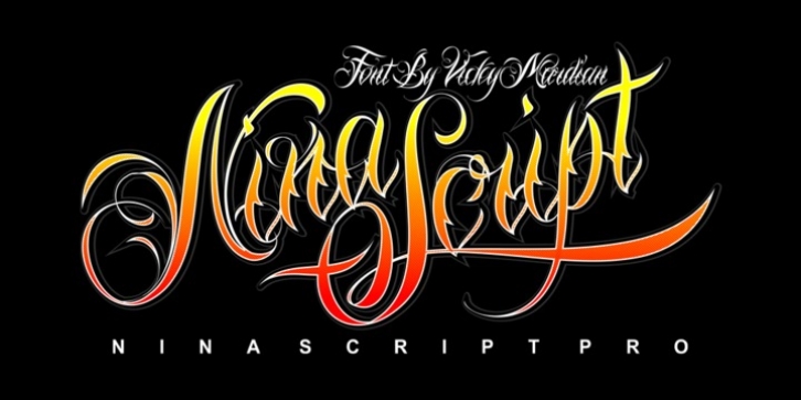 Nina Script Pro font preview