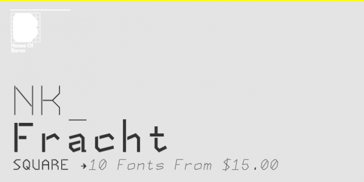 NK Fracht Square font preview