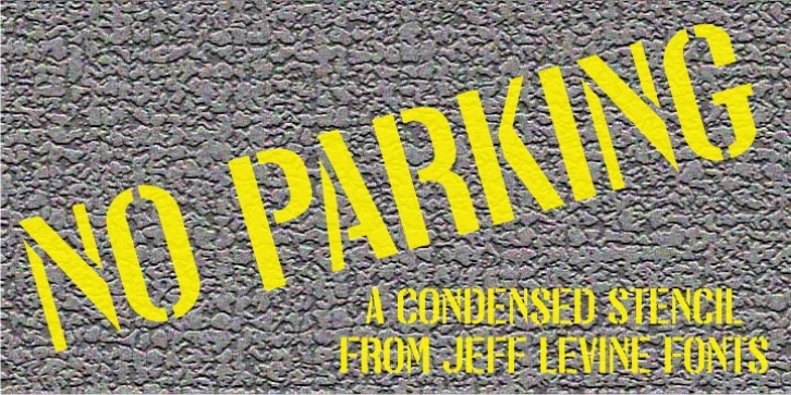 No Parking JNL font preview