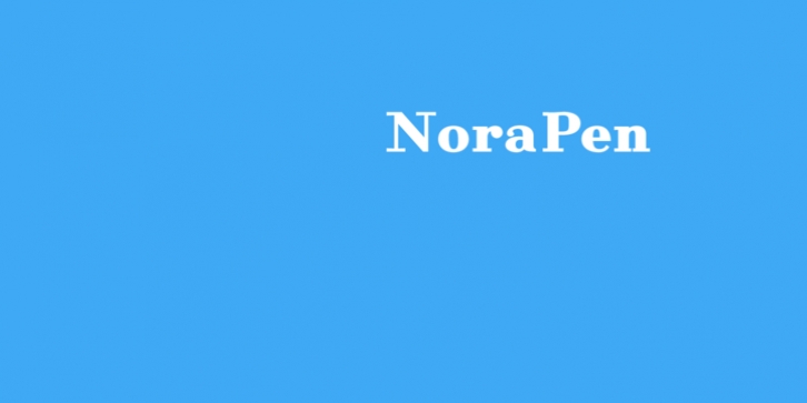 NoraPen font preview