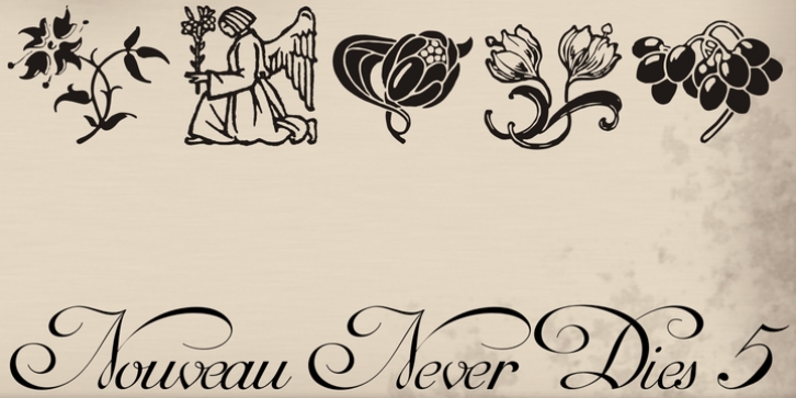 Nouveau Never Dies font preview