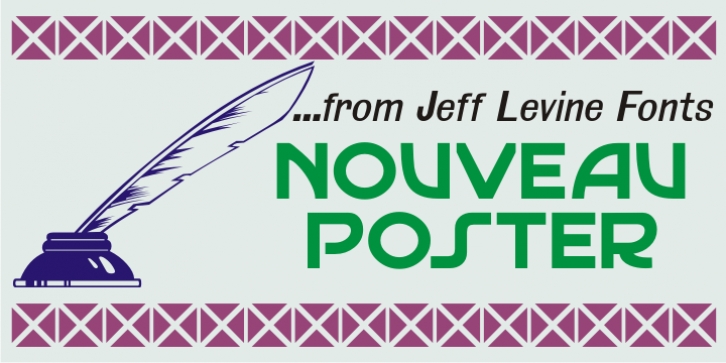 Nouveau Poster JNL font preview