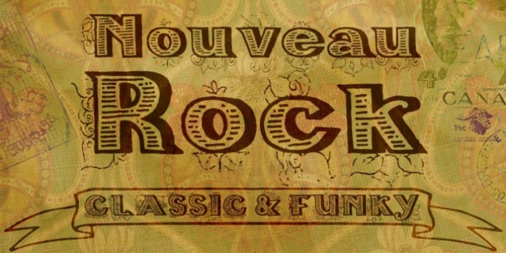 Nouveau Rock font preview