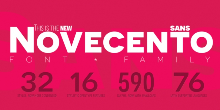 Novecento Sans font preview