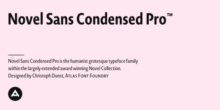 Novel Sans Condensed Pro font preview