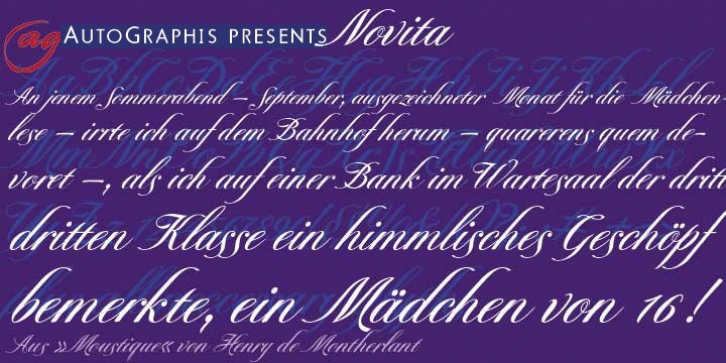 Novita font preview