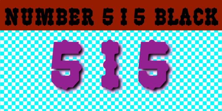 Number 515 font preview