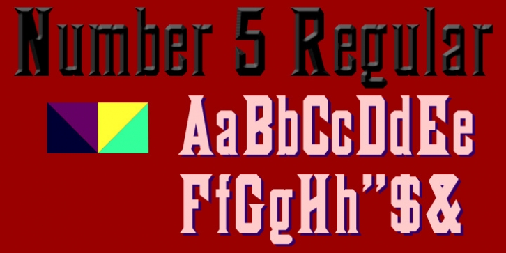 Number5 Reg font preview