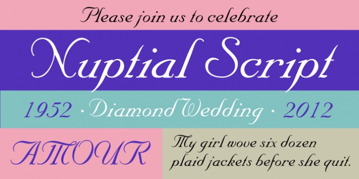 Nuptial Script font preview