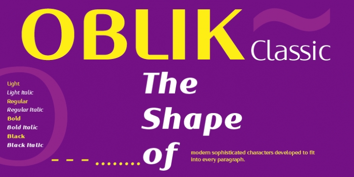 Oblik Classic font preview