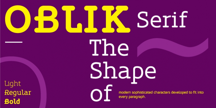 Oblik Serif font preview