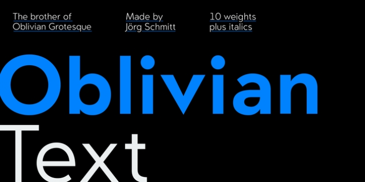 Oblivian Text font preview