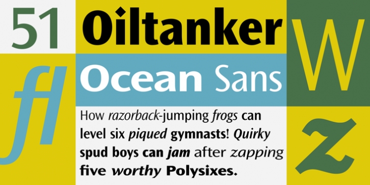 Ocean Sans font preview