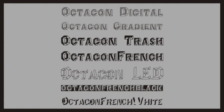 Octagon French font preview