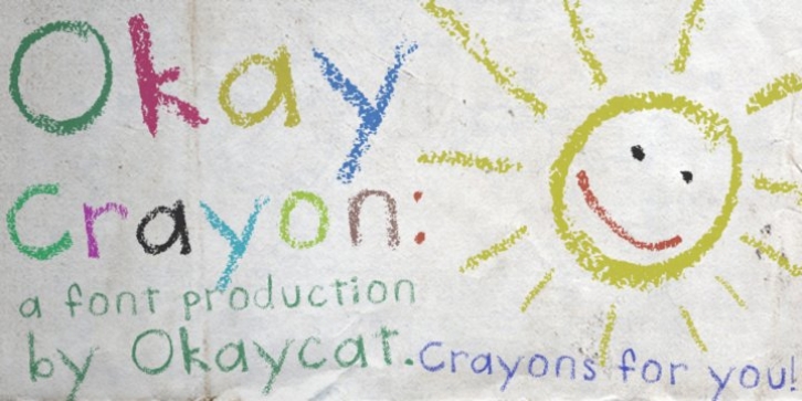 Okay Crayon font preview