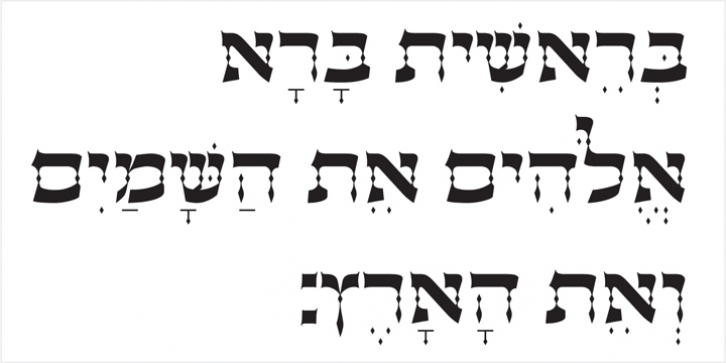 OL Hebrew David font preview