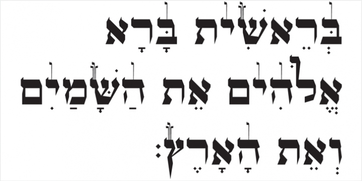 OL Hebrew Formal Script With Tagin font preview