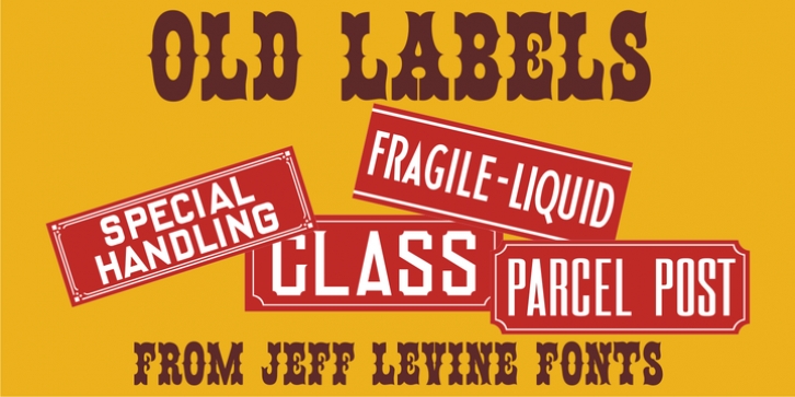 Old Labels JNL font preview