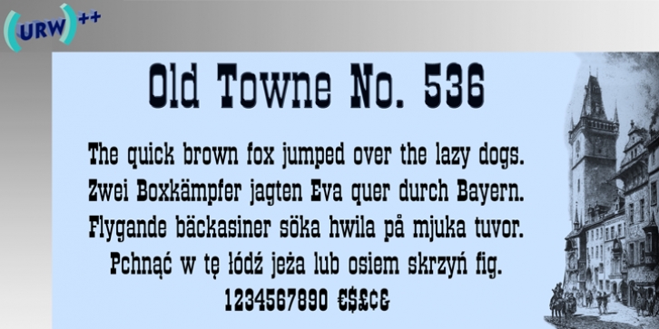 Old Towne No. 536 font preview
