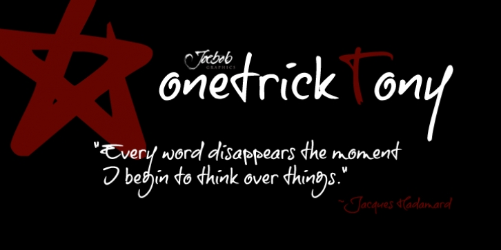 onetrickTony font preview