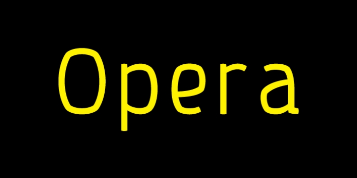 Opera font preview