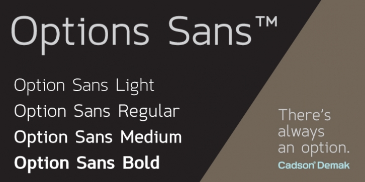 Option Sans font preview