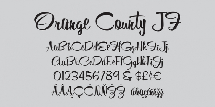 Orange County JF font preview