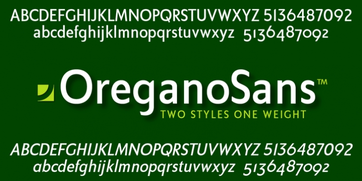 Oregano Sans font preview