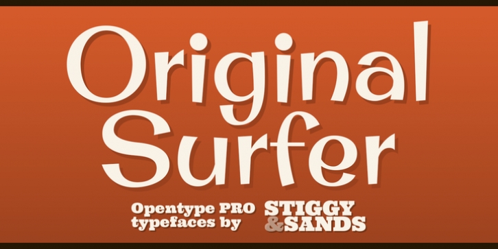 Original Surfer Pro font preview