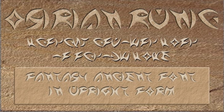 Osirian Runic Upright font preview
