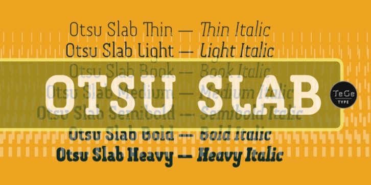 Otsu Slab font preview