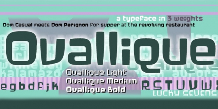 Ovallique font preview