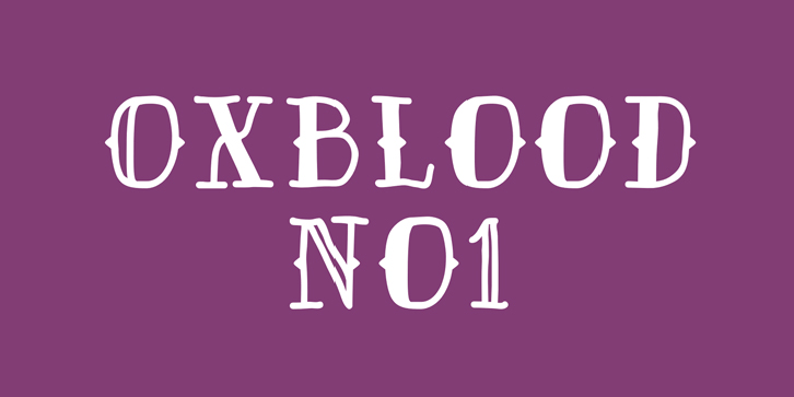 Oxblood No1 font preview