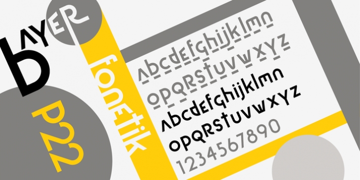 P22 Bauhaus font preview