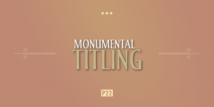 P22 Monumental Titling font preview