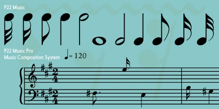 P22 Music font preview