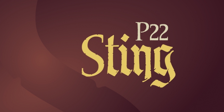 P22 Sting font preview