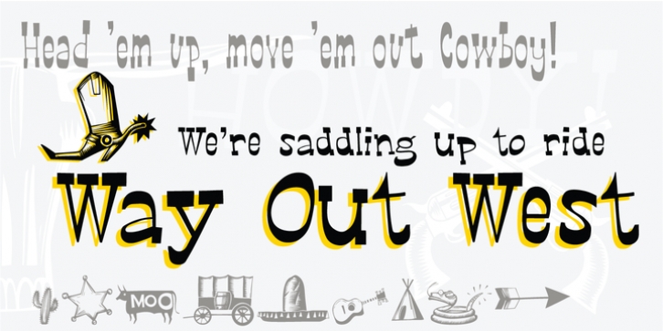 P22 Way Out West font preview