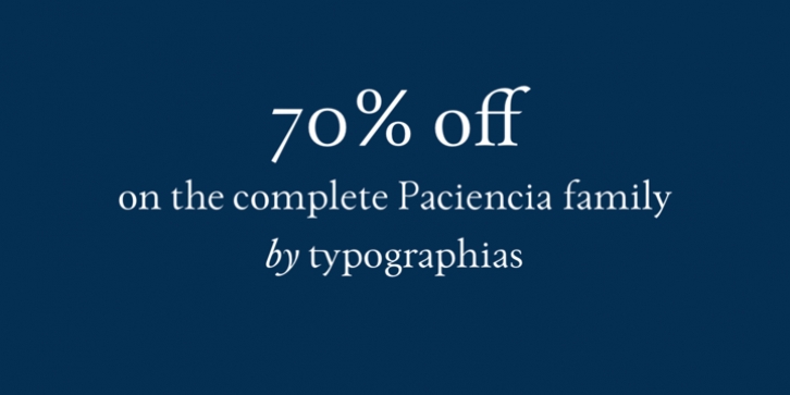Paciencia font preview